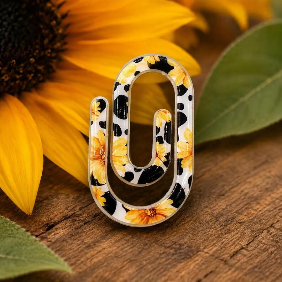 Sunflower and Cows Paperclip